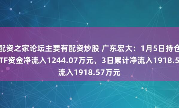 配资之家论坛主要有配资炒股 广东宏大:1月5日持仓该股ETF资金净流入1244.07万元,3日累计净流入1918.57万元